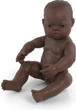 Babypuppe Neugeborener Afrikanischer Junge 40cm-31003