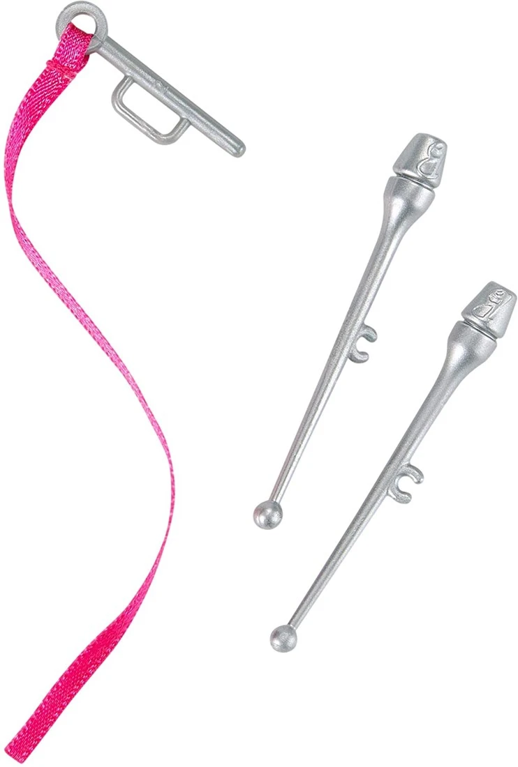 Barbie GTN65 - Blonde Puppe Rhythmische Sportgymnastin (ca. 30 cm) Mit Schillerndem Metallic-Gymnastikanzug, 2 Keulen Und Band, Tolles Geschenk Für Kinder Ab 3 Jahren 5 Barbie GTN65 - Blonde Puppe Rhythmische Sportgymnastin (ca. 30 cm) Mit Schillerndem Metallic-Gymnastikanzug, 2 Keulen Und Band, Tolles Geschenk Für Kinder Ab 3 Jahren – Bild 3