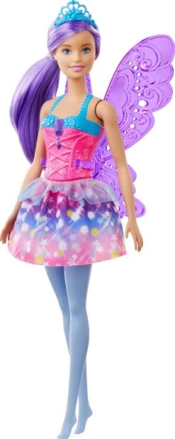 Barbie Puppe Dreamtopia Fee Lila Haare Und Flügel