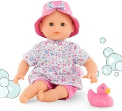 Corolle 100340 Bébé Bain Coralie Fleurs De Badepuppe, Rosa