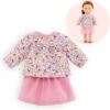 Corolle- 211470 Puppenkleid Top&Rock, Rosa -Corolle Verkaufsgeschäft corolle 211470 puppenkleid top rock rosa