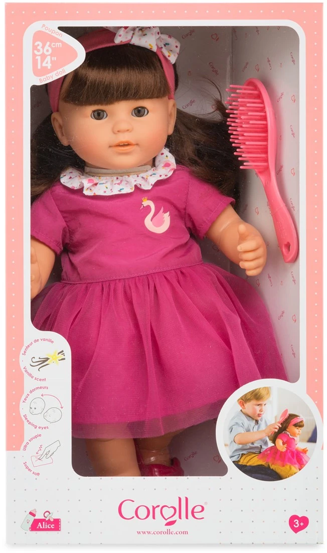 Corolle 9000130220 Mon Grand Poupon Alice In Brünett 36cm / Französische Puppe Mit Charme Und Vanilleduft, Rosa 4 Corolle 9000130220 Mon Grand Poupon Alice In Brünett 36cm / Französische Puppe Mit Charme Und Vanilleduft, Rosa – Bild 2