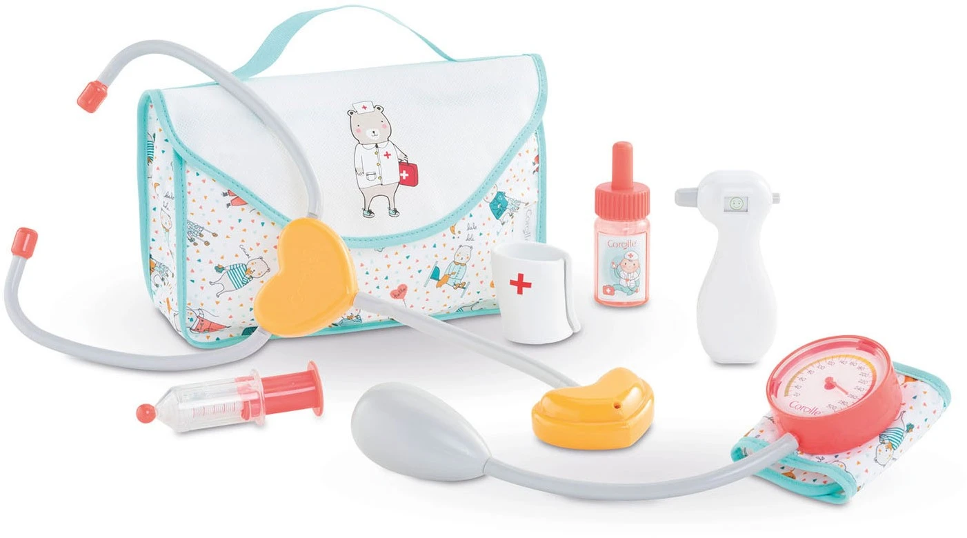 Corolle 9000141050 Mon Grand Poupon 36-42cm Großes Doktorset / 7 Teile / Mit Blutdruckmessgerät / Spritze Und Stethoskop Mit Funktion / Für Alle 36-42cm Puppen / Für Kinder Ab 2 Jahren Geeignet 3 Corolle 9000141050 Mon Grand Poupon 36-42cm Großes Doktorset / 7 Teile / Mit Blutdruckmessgerät / Spritze Und Stethoskop Mit Funktion / Für Alle 36-42cm Puppen / Für Kinder Ab 2 Jahren Geeignet