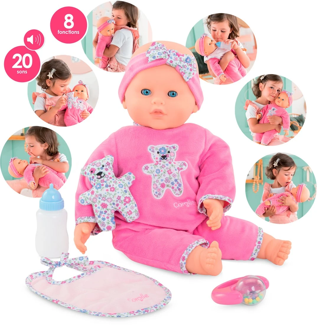 Corolle 9000150050 - Mon Grand Poupon Lucille Interaktiv, Französische Puppe Mit Vanilleduft, Weichkörperpuppe, 20 Sounds, 42cm, Schlafaugen, 8 Funktionen, Ab 2 Jahren, Weihnachtsgeschenk Für Kinder 3 Corolle 9000150050 - Mon Grand Poupon Lucille Interaktiv, Französische Puppe Mit Vanilleduft, Weichkörperpuppe, 20 Sounds, 42cm, Schlafaugen, 8 Funktionen, Ab 2 Jahren, Weihnachtsgeschenk Für Kinder