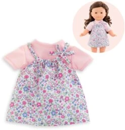 Corolle-Kleid Für Puppen Mit Blumenmuster, Rosa 211290