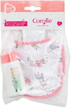 Corolle 9000140680 Mon Grand Poupon Lätzchen Und Flasche Für Alle 36-42cm Babypuppen -Corolle Verkaufsgeschäft corolle mgp 14 17 bib magic milk