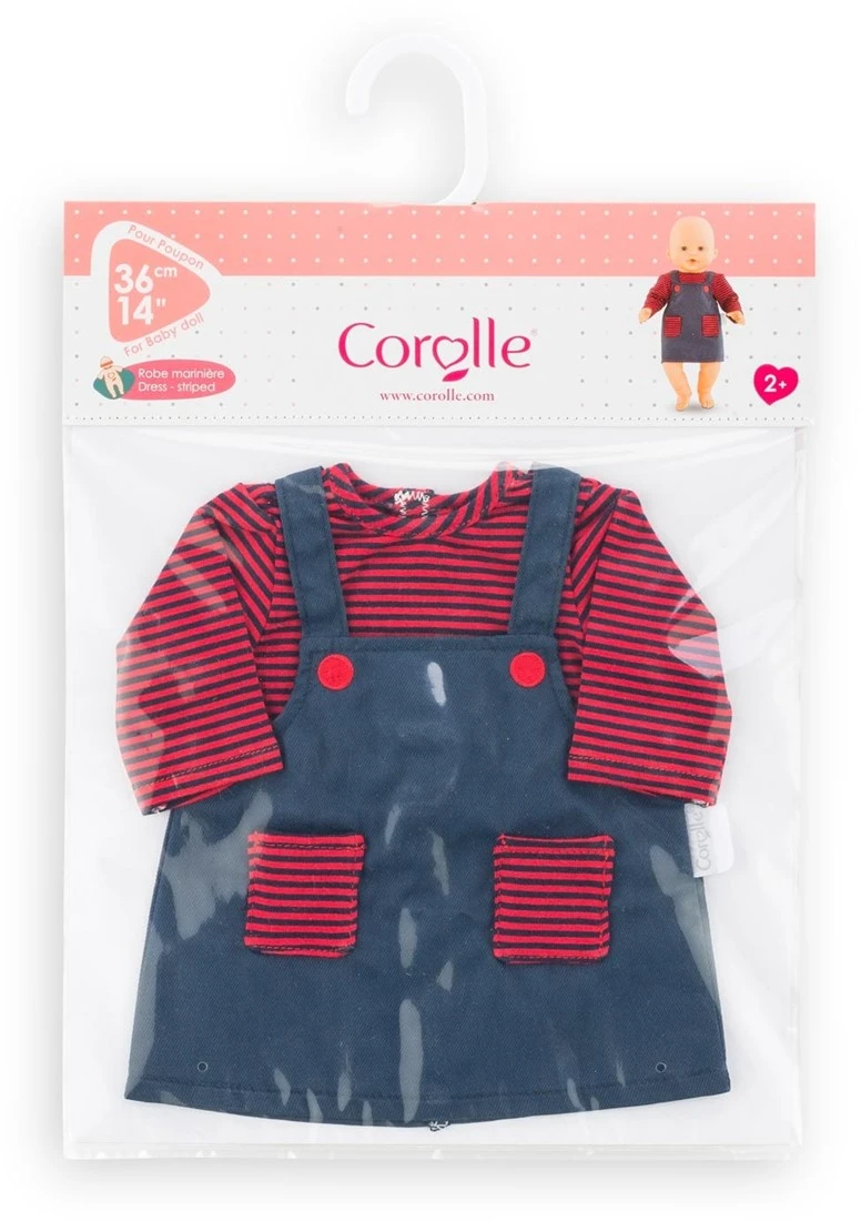 Corolle Mon Grand Poupon 36cm Kleid / Gestreift / Für Alle 36cm Babypuppen / Für Kinder Ab 2 Jahren Geeignet 5 Corolle Mon Grand Poupon 36cm Kleid / Gestreift / Für Alle 36cm Babypuppen / Für Kinder Ab 2 Jahren Geeignet – Bild 3