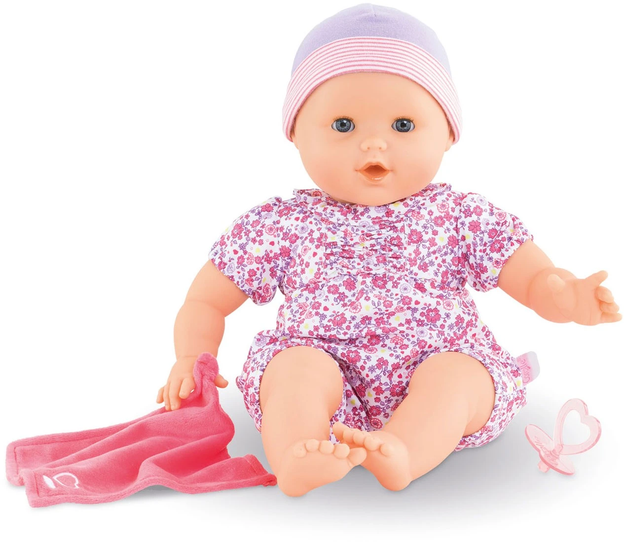 Corolle Mon Grand Poupon Emilie Lutscht Daumen / Weichkörperpuppe Mit Schlafaugen / Kann Sitzen / Mit Schnuller Und Schnuffeltuch / Vanilleduft / 36cm 4 Corolle Mon Grand Poupon Emilie Lutscht Daumen / Weichkörperpuppe Mit Schlafaugen / Kann Sitzen / Mit Schnuller Und Schnuffeltuch / Vanilleduft / 36cm – Bild 2