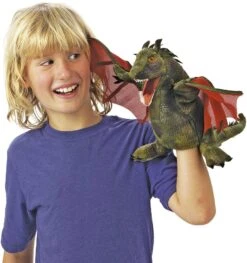 Folkmanis 3051 Handpuppe, Grün – Rot -Corolle Verkaufsgeschäft folkmanis 3051 handpuppe gruen rot 3