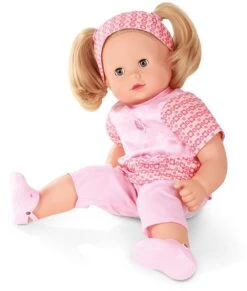 Götz 1427172 Maxy Muffin In Style Puppe - 42 Cm Große Babypuppe Mit Blauen Schlafaugen, Blonden Haaren Und Weichkörper - 8-teiliges Set