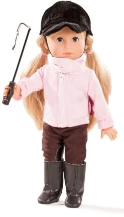 Götz 1613026 Just Like Me - Mia Reitet Aus Puppe - 27 Cm Große Stehpuppe Mit Blonden Haaren, Pony Und Blauen Schlafaugen - Für Kinder Ab 3 Jahren