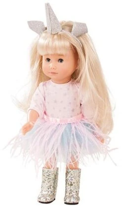 Götz 1813032 Just Like Me - Mia Als Einhorn Puppe - 27 Cm Große Stehpuppe Mit Extra Langen Blonden Haaren, Blauen Schlafaugen In Einem 7-teiligen Set