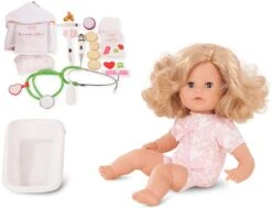 Götz 1816063 Cosy Aquini Als Doktor Badepuppe - Puppe Mit Blonden Haaren, Blauen Schlafaugen In Einem 47-teiligen Set - 33 Cm Mädchen-Babypuppe