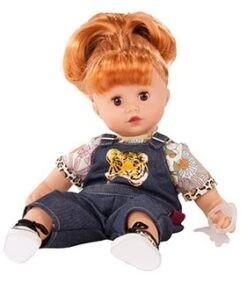 Götz 1920934 Muffin Wild Cat Puppe - 33 Cm Große Babypuppe Mit Braunen Schlafaugen, Rote Haare Und Weichkörper - Weichkörperpuppe In 6-teiligen Set