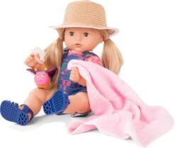 Götz 2018244 Maxy Aquini Cherry Kiss Badepuppe - Puppe Mit Blonden Haaren, Blauen Schlafaugen - 9-teiliges Set - 42 Cm Mädchen-Babypuppe