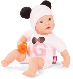 Götz 2020142 Muffin To Dress Puppe Signature Edition - 33 Cm Große Babypuppe Mit Blauen Schlafaugen, Ohne Haare Mit Mütze Und Schnuller - Weichkörper-Puppe Ab 18 Monaten