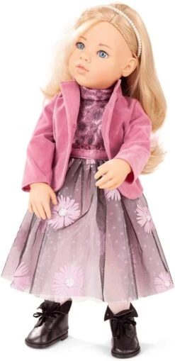 Götz 2066665 Happy Kidz Sophia Puppe - 50 Cm Große Multigelenk-Stehpuppe Mit Blonden Haaren Und Blauen Augen - 7-teiliges Set