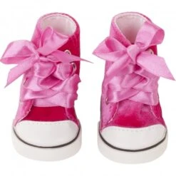 Götz 2957 Accessoires Sneakers, Pink Velvet, 42-50cm, Mehrfarbig