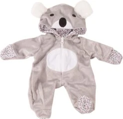 Götz 3402915 Onesie Koala - Einteiliger Puppen-Overall Puppenbekleidung Gr. S - Bekleidungs- Und Zubehörset Für Babypuppen 30 - 33 Cm