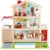 Hape Puppen-Villa Von Hape| Preisgekröntes Puppenhaus Mit 10 Zimmern, Puppen-Villa Aus Holz Mit Zubehör Ab Drei Jahren