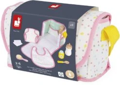 Janod J06501 Wickeltasche Mit 8 Hölzernen Accessoires Für Babys Von 36 Bis 42 Cm-Imitationsspielzeug-Imagination Learning-FSC-Zertifiziert Ab 2 Jahren -Corolle Verkaufsgeschäft janod j06501 wickeltasche mit 8 hoelzernen accessoires fuer babys von 36 bis 42 cm imitationsspielzeug imagination learning fsc zertifiziert ab 2 jahren 3
