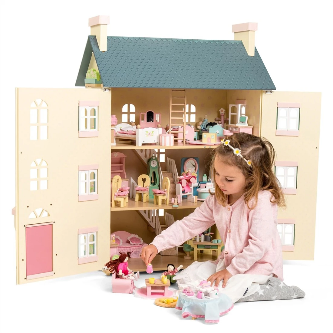 Djeco Le Toy Van – Cherry Tree Hall Großes Puppenhaus Aus Holz | Puppenhaus-Spielset Aus Holz Mit 4 Etagen Für Mädchen & Jungen – Geeignet Für Kinder Ab 3 Jahren H150 3 Djeco Le Toy Van – Cherry Tree Hall Großes Puppenhaus Aus Holz | Puppenhaus-Spielset Aus Holz Mit 4 Etagen Für Mädchen & Jungen – Geeignet Für Kinder Ab 3 Jahren H150 – Bild 2