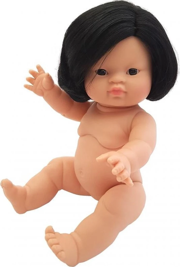 Paola Reina Gordi Baby Doll Girl Mandelaugen Schwarzes Haar - 34 Cm 3 Paola Reina Gordi Baby Doll Girl Mandelaugen Schwarzes Haar - 34 Cm